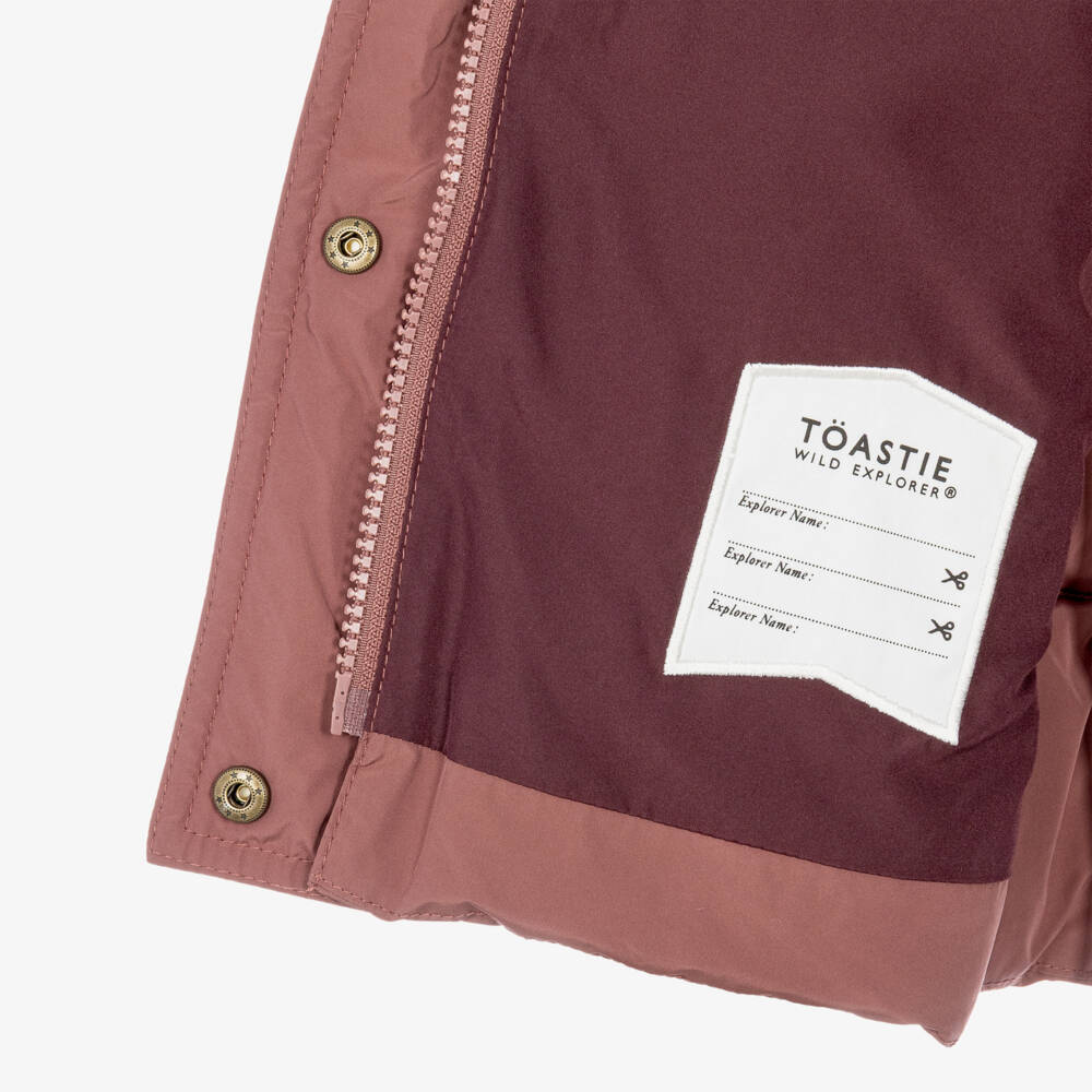Töastie-Girls Berry Pink Lunar Puffer Jacket | Childrensalon
