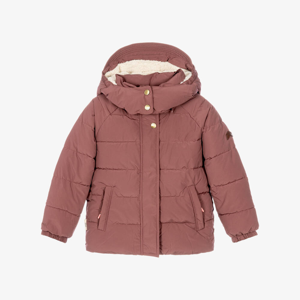 Töastie-Girls Berry Pink Lunar Puffer Jacket | Childrensalon