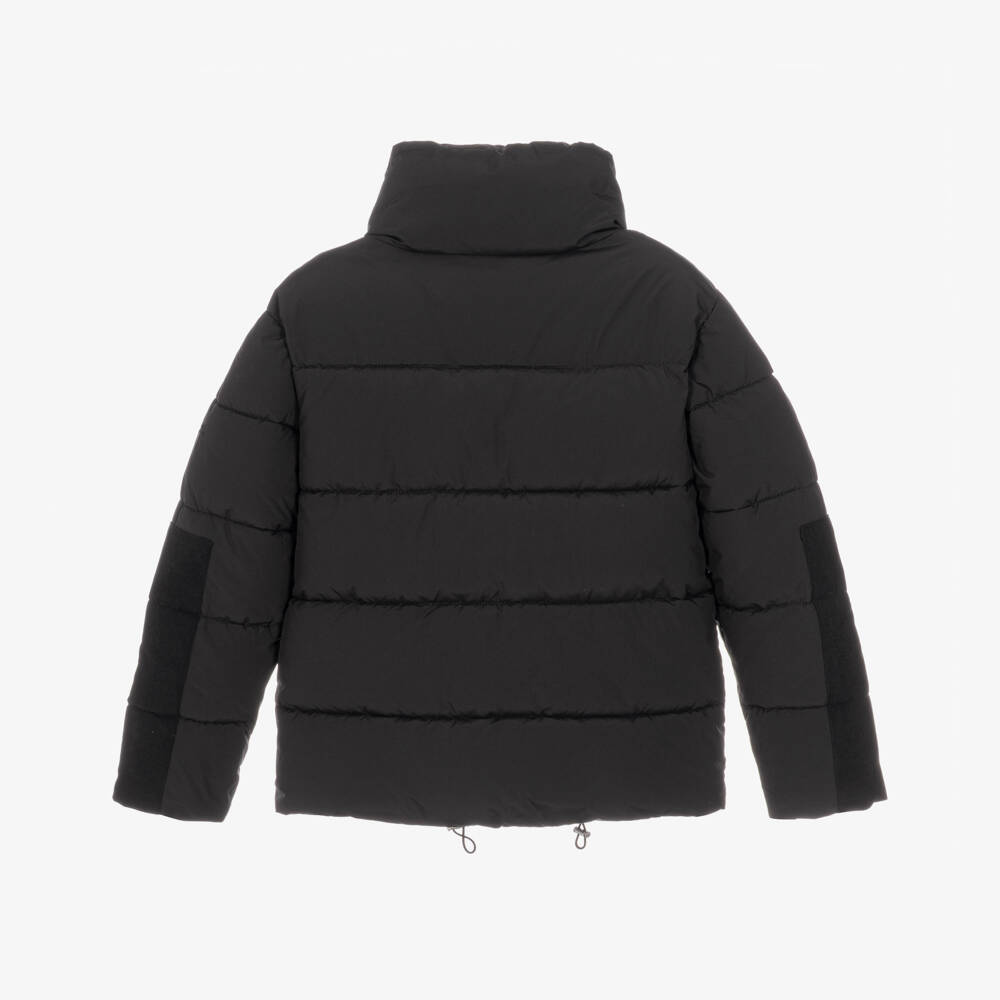 Töastie-Matt Black Funnel Neck Puffer Jacket | Childrensalon