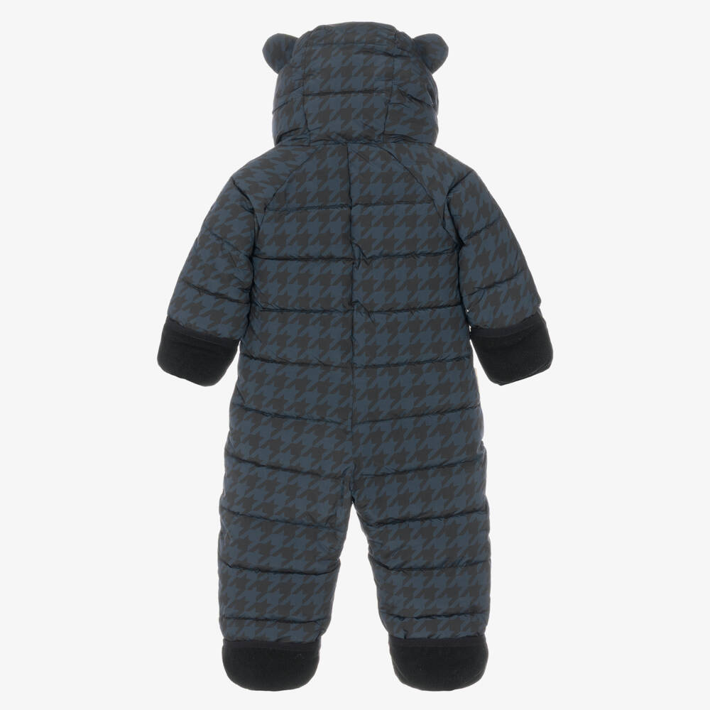 Töastie-Navy Blue Houndstooth Cloud Snowsuit | Childrensalon