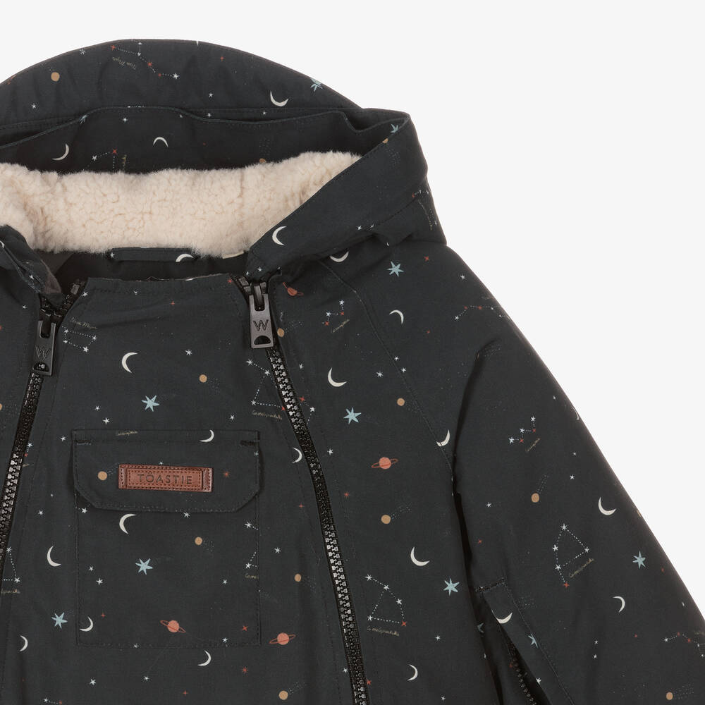 Töastie-Navy Blue Star Padded Snowsuit | Childrensalon