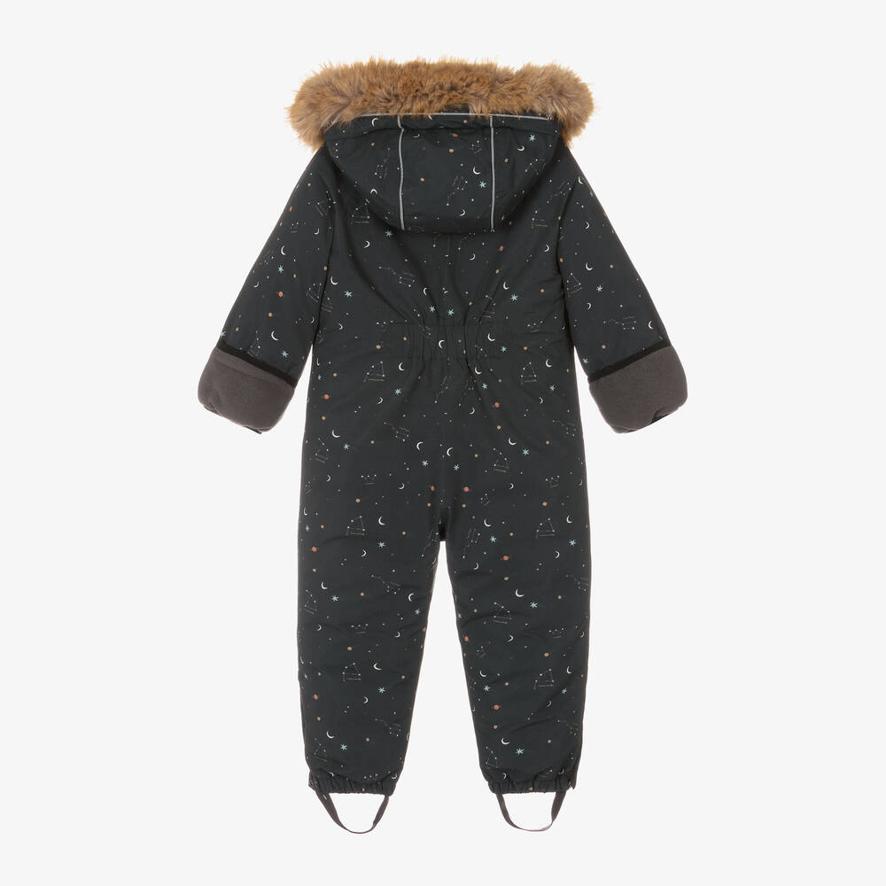 Töastie-Navy Blue Star Padded Snowsuit | Childrensalon