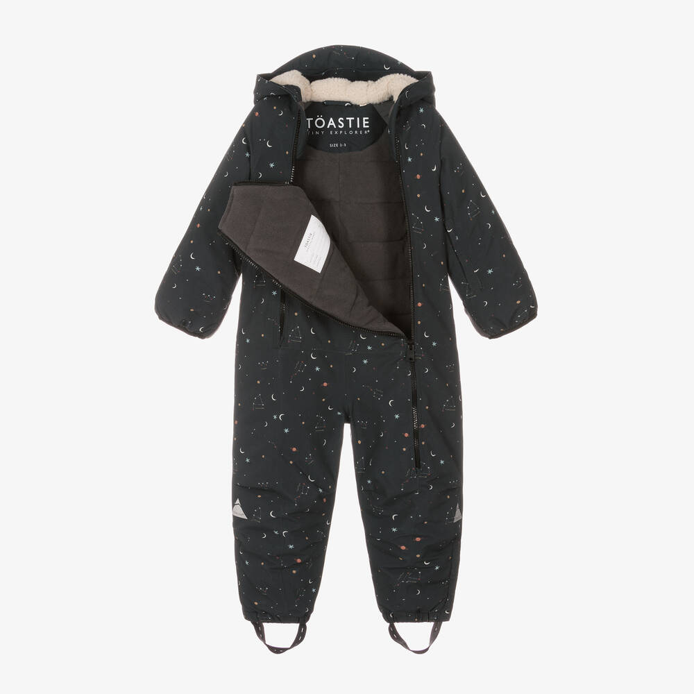 Töastie-Navy Blue Star Padded Snowsuit | Childrensalon