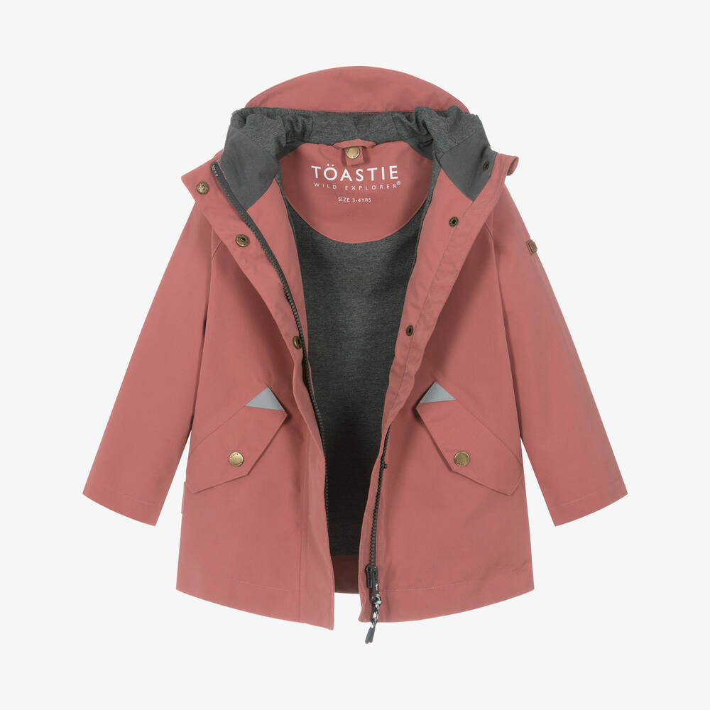 Töastie-Pink Waterproof Rain Jacket | Childrensalon