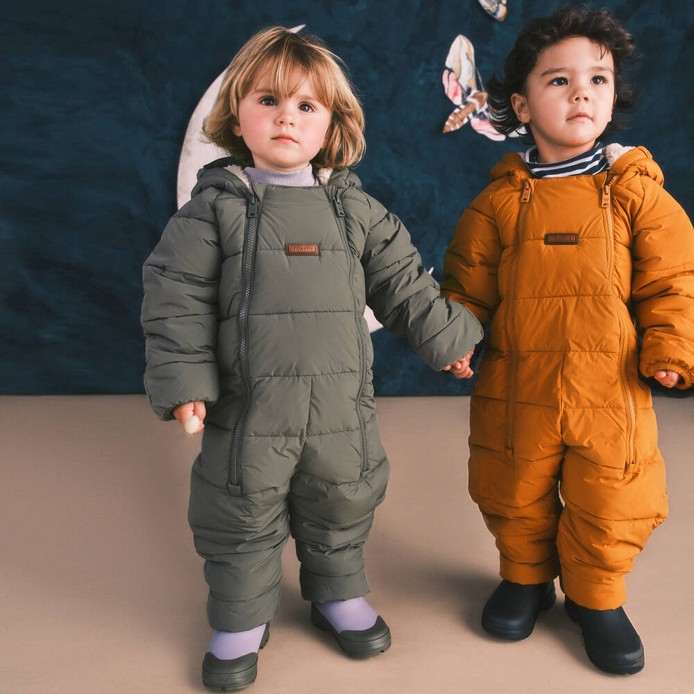 Töastie-Sage Green Padded Snowsuit | Childrensalon