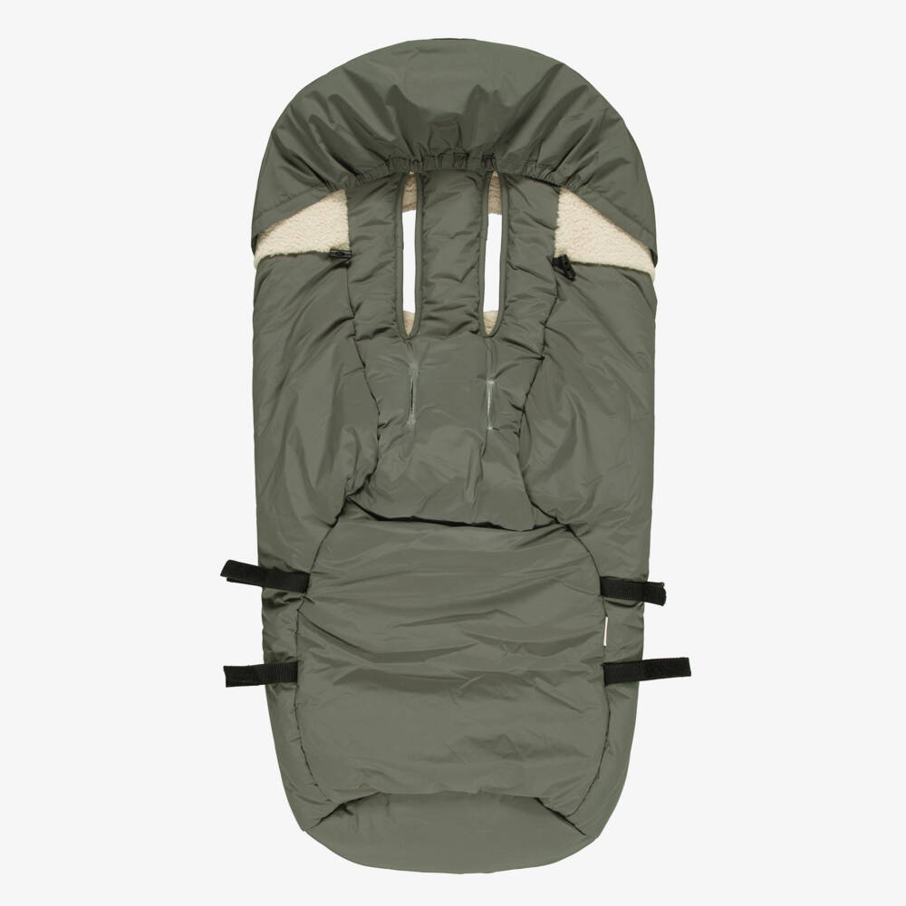 Töastie-Sage Green & Sherpa Baby Footmuff (94cm) | Childrensalon