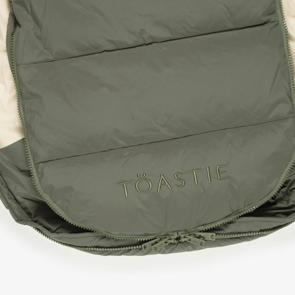 Töastie-Sage Green & Sherpa Baby Footmuff (94cm) | Childrensalon