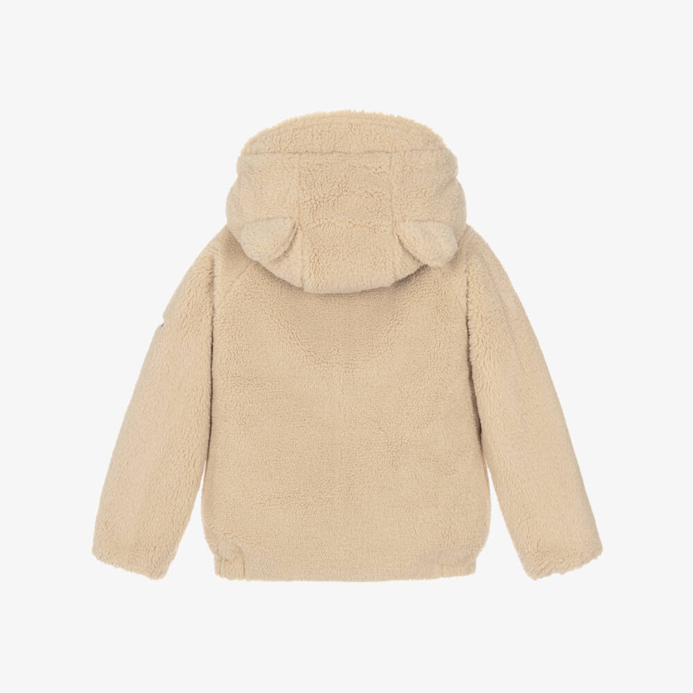 Töastie-Sage Green & Sherpa Fleece Reversible Puffer Jacket | Childrensalon