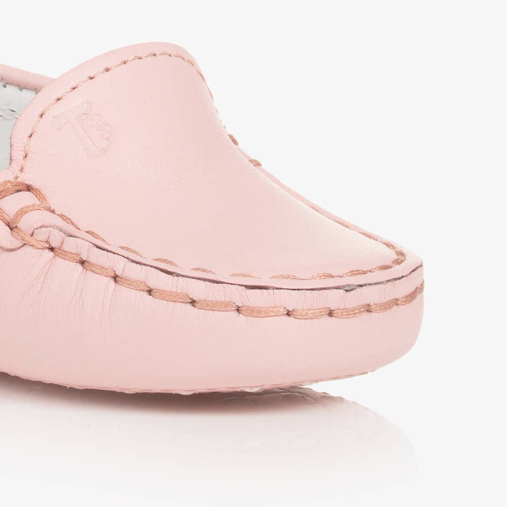 Tod's-Baby Girls Pink Leather Pre-Walker Shoes | Childrensalon
