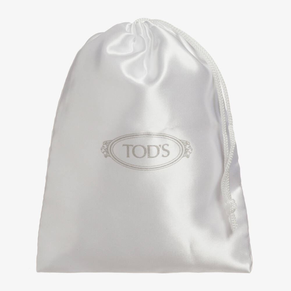 Tod's-Pink Suede Pre-Walker Moccasin Shoes | Childrensalon