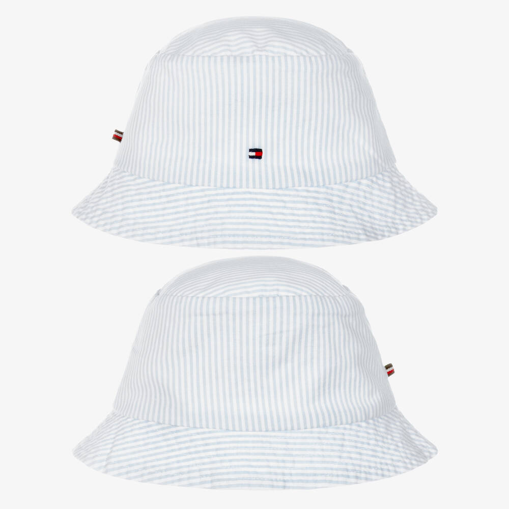 Tommy Hilfiger-Baby Boys Blue Striped Cotton Shorts Set | Childrensalon