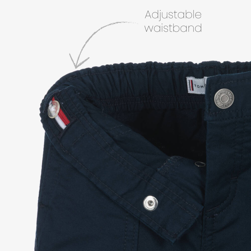 Tommy Hilfiger-Baby Boys Blue Striped Shirt & Trousers Set | Childrensalon