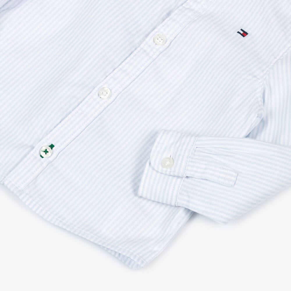 Tommy Hilfiger-Baby Boys Blue Striped Shirt & Trousers Set | Childrensalon