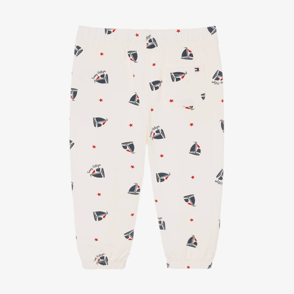 Tommy Hilfiger-بنطلون رياضي قطن لون عاجي للأولاد الرضع | Childrensalon