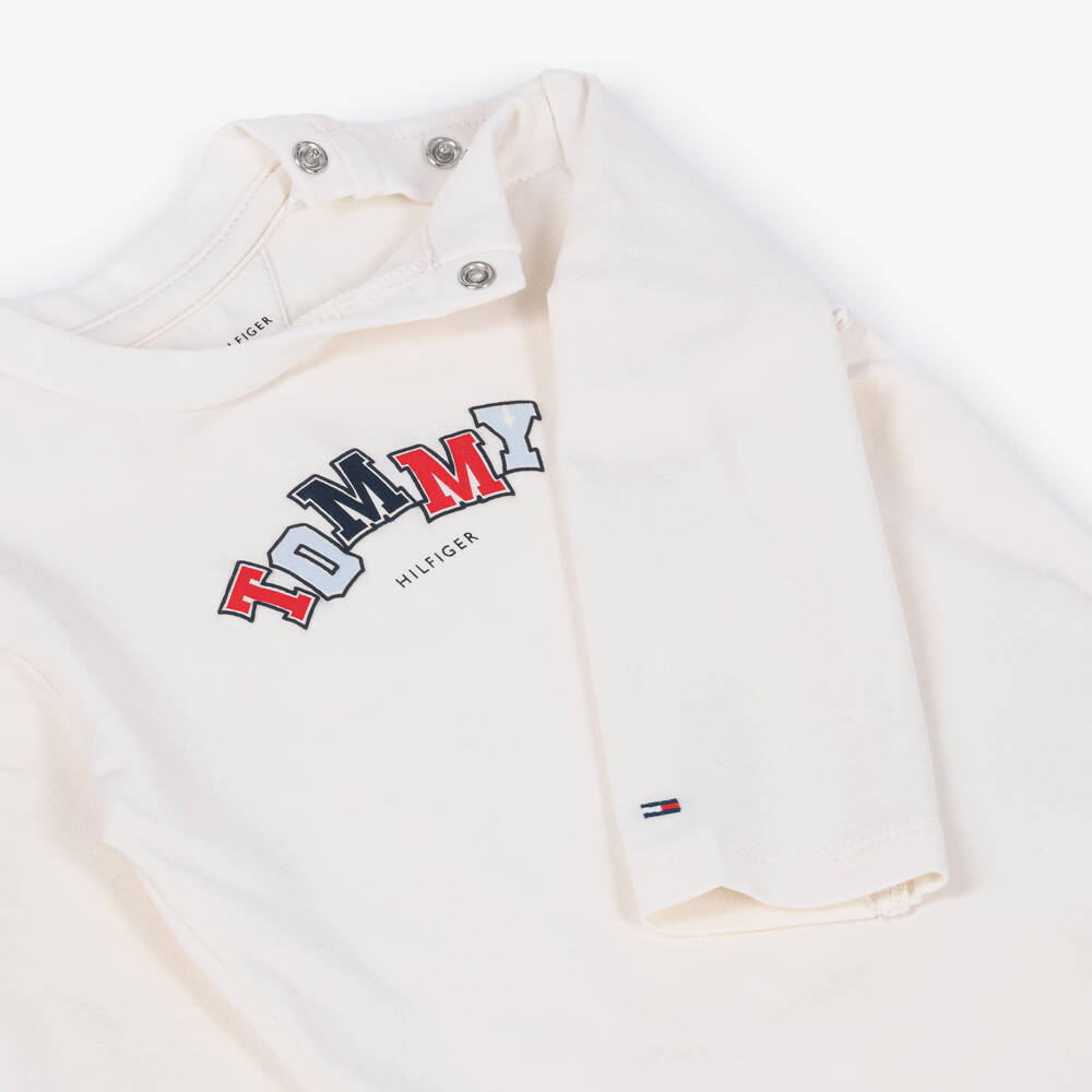 Tommy Hilfiger-Baby Boys Navy Blue & White Outfit Set | Childrensalon