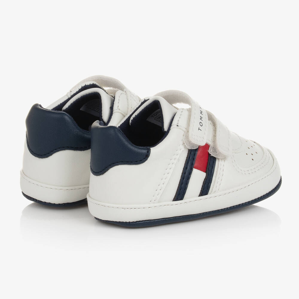 Tommy Hilfiger-Baby Boys White Pre-Walker Shoes | Childrensalon
