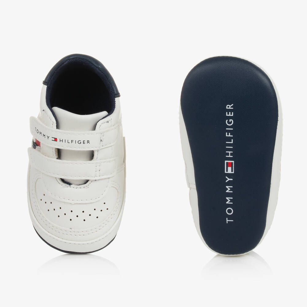 Tommy Hilfiger-Baby Boys White Pre-Walker Shoes | Childrensalon