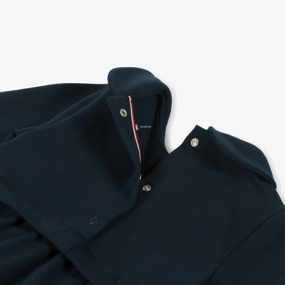 Tommy Hilfiger-فستان قطن لون كحلي للمولودات | Childrensalon