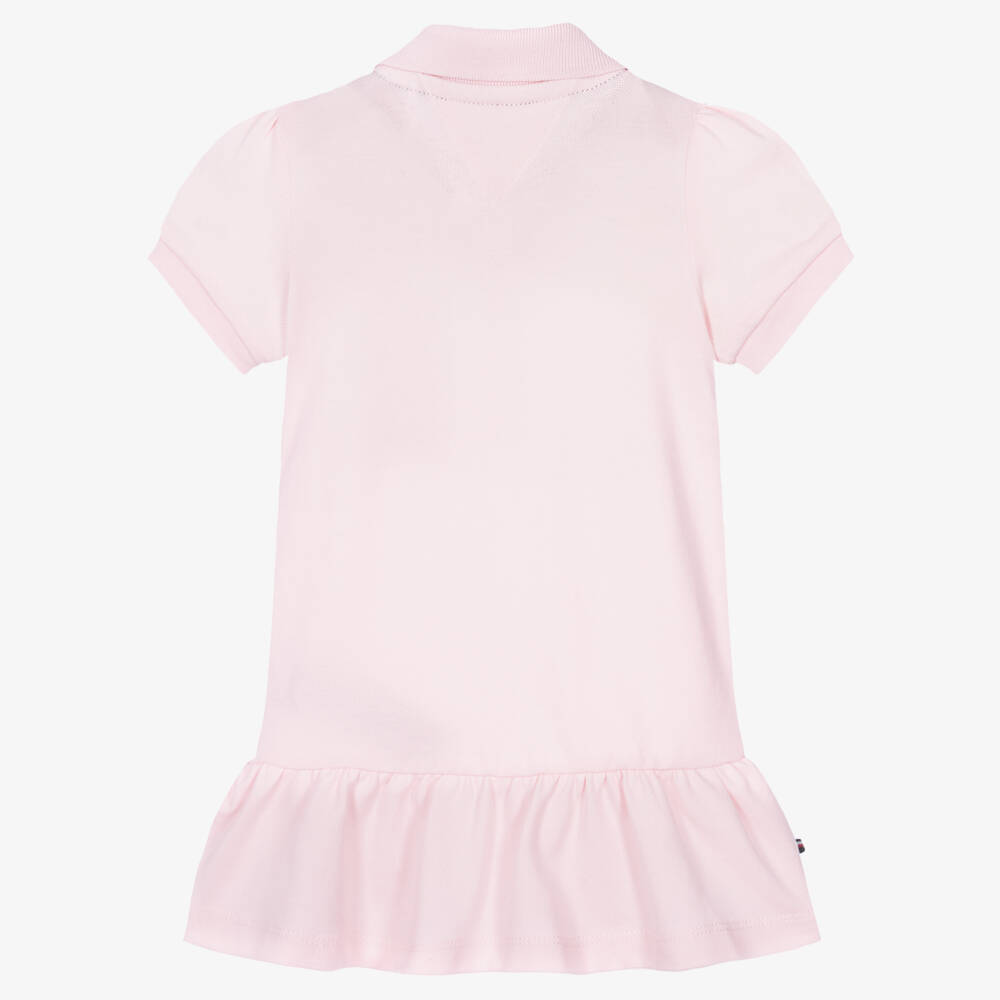 Tommy Hilfiger-Baby Girls Pink Piqué Polo Dress | Childrensalon
