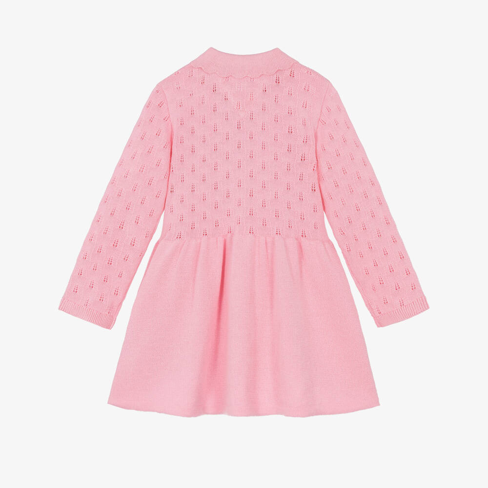 Tommy Hilfiger-Baby Girls Pink Pointelle Knit Dress | Childrensalon