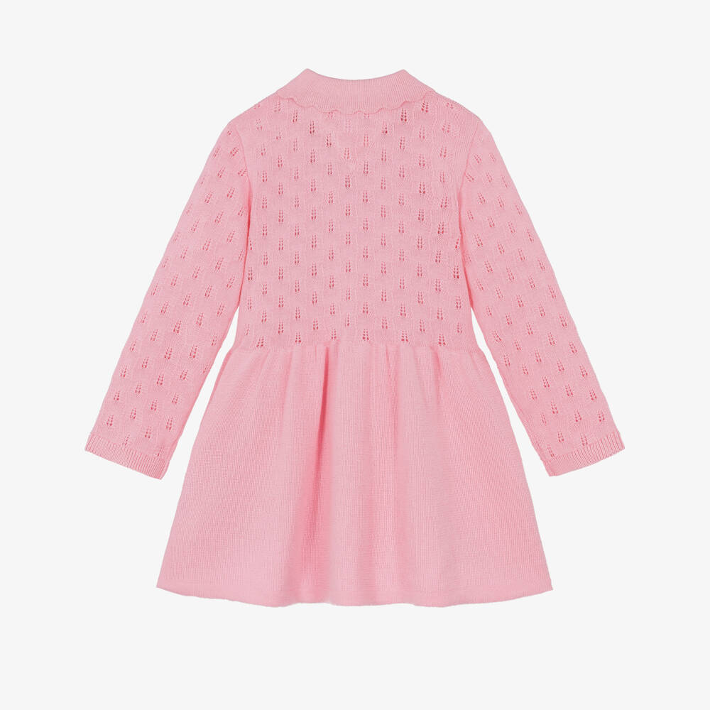 Tommy Hilfiger-Baby Girls Pink Pointelle Knit Dress | Childrensalon