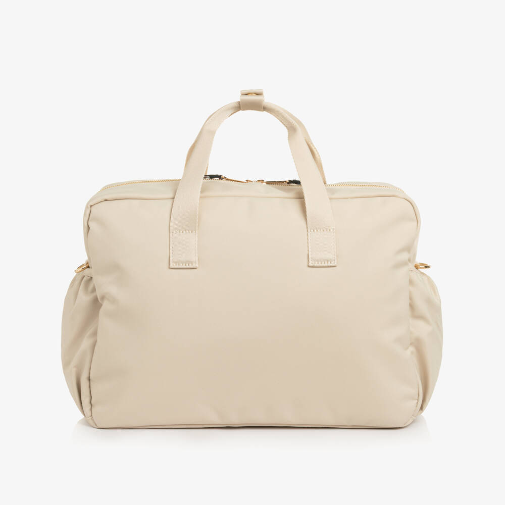 Tommy Hilfiger-Beige Baby Changing Bag with Mat & Bottle Holder (36cm) | Childrensalon