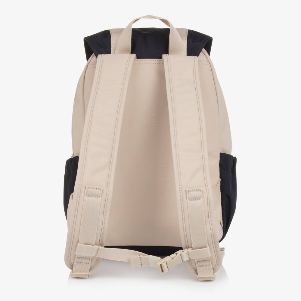 Tommy Hilfiger-Beige & Blue Colourblock Backpack (38cm) | Childrensalon