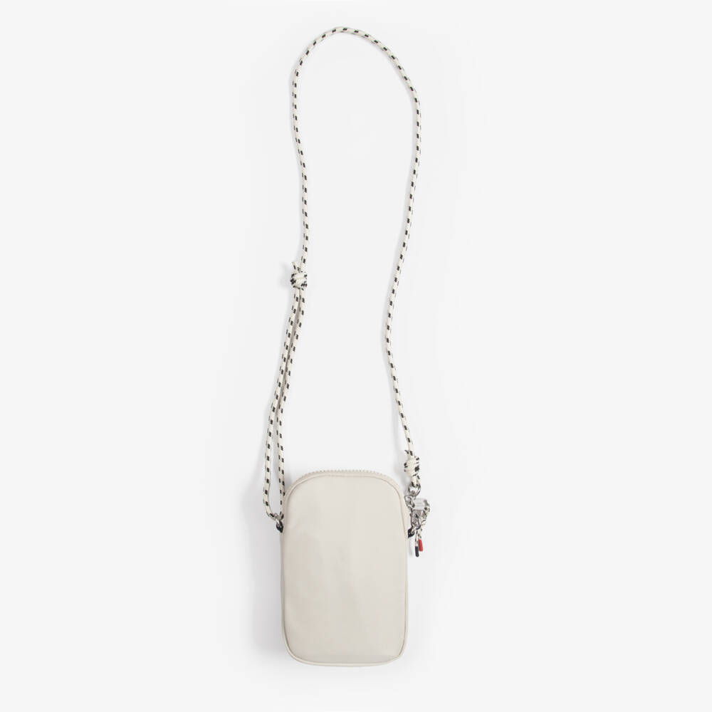 Tommy Hilfiger-Beige Canvas Flag Logo Phone Bag (19cm) | Childrensalon