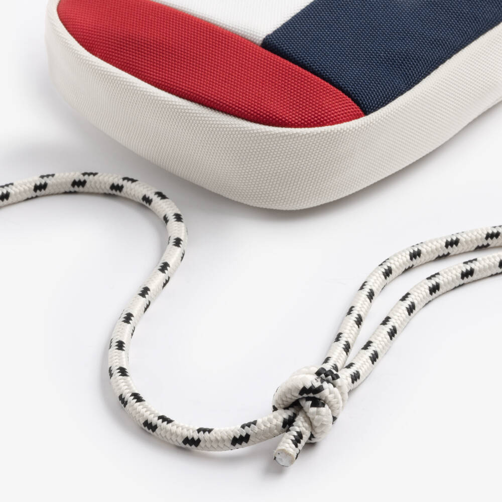 Tommy Hilfiger-Beige Canvas Flag Logo Phone Bag (19cm) | Childrensalon
