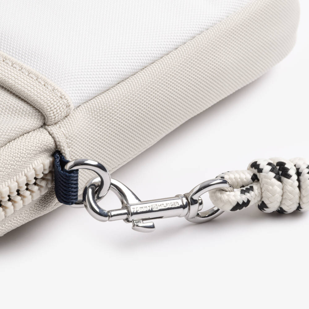 Tommy Hilfiger-Beige Canvas Flag Logo Phone Bag (19cm) | Childrensalon