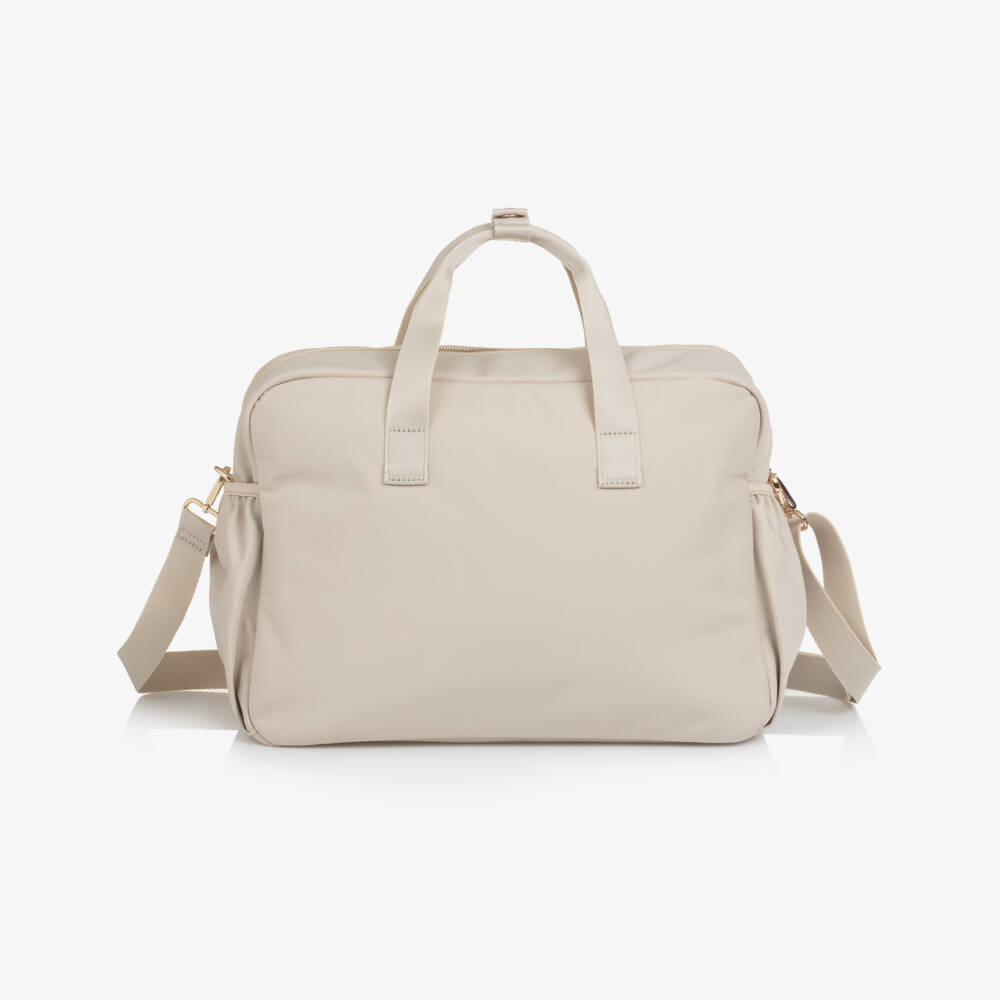 Tommy Hilfiger-Beige TH Monogram Canvas Changing Bag (39cm) | Childrensalon