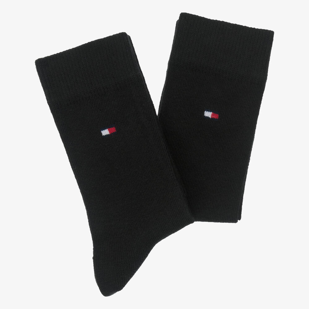 Tommy Hilfiger-جوارب قطن لون أسود للأطفال (عدد 2) | Childrensalon