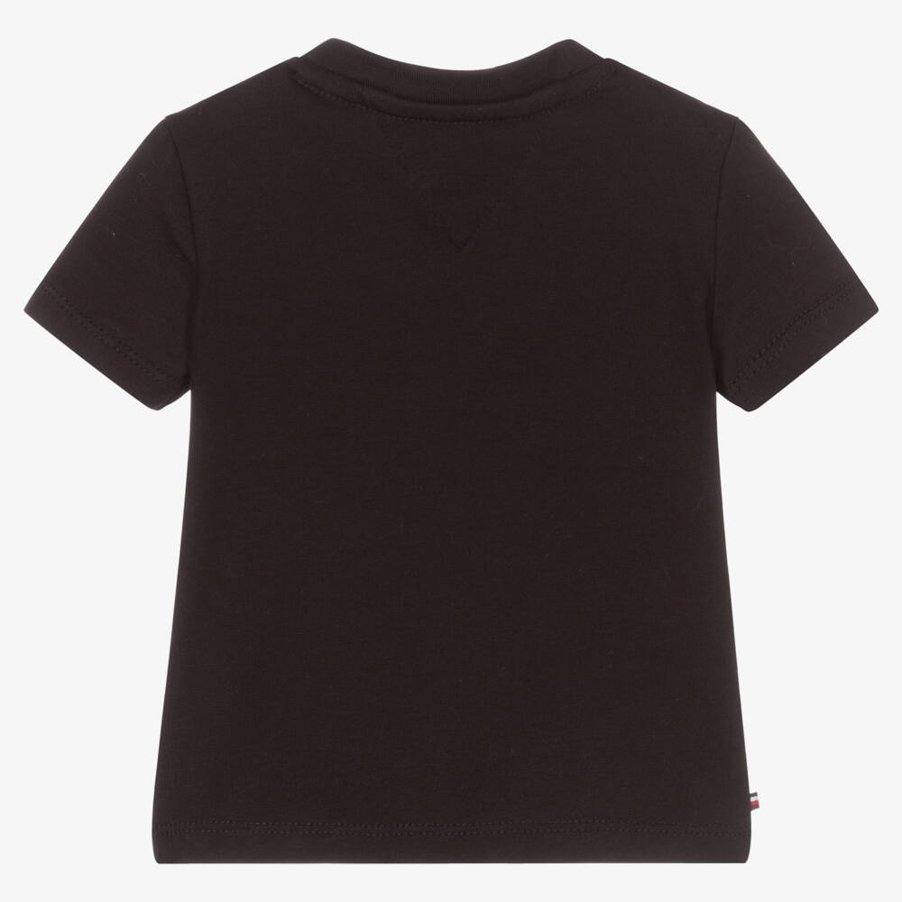 Tommy Hilfiger-تيشيرت قطن عضوي جيرسي لون أسود  | Childrensalon