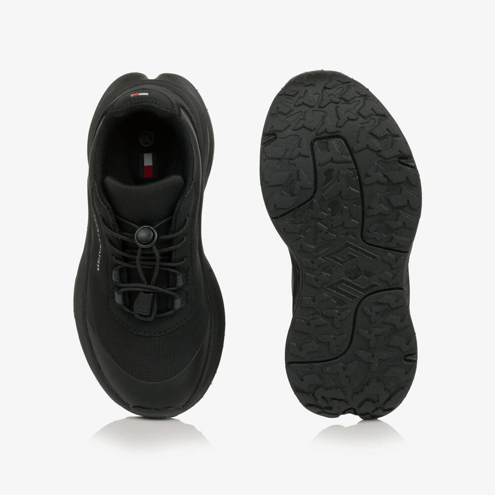 Tommy Hilfiger-Black Triple Black Trainers | Childrensalon
