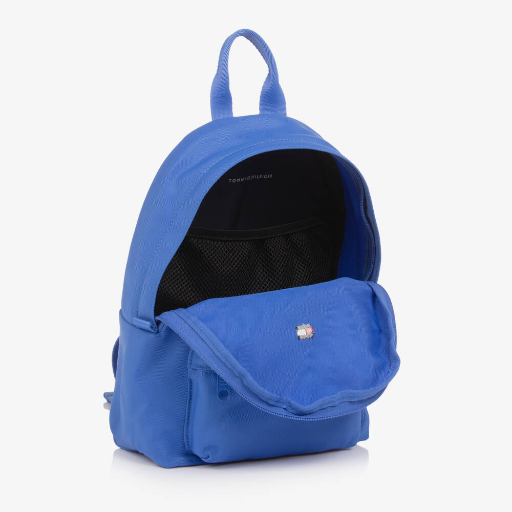 Tommy Hilfiger-Blue Canvas Mini Backpack (29cm) | Childrensalon