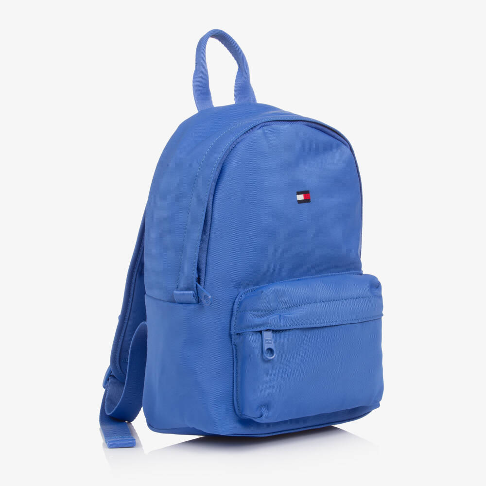 Tommy Hilfiger-Blue Canvas Mini Backpack (29cm) | Childrensalon