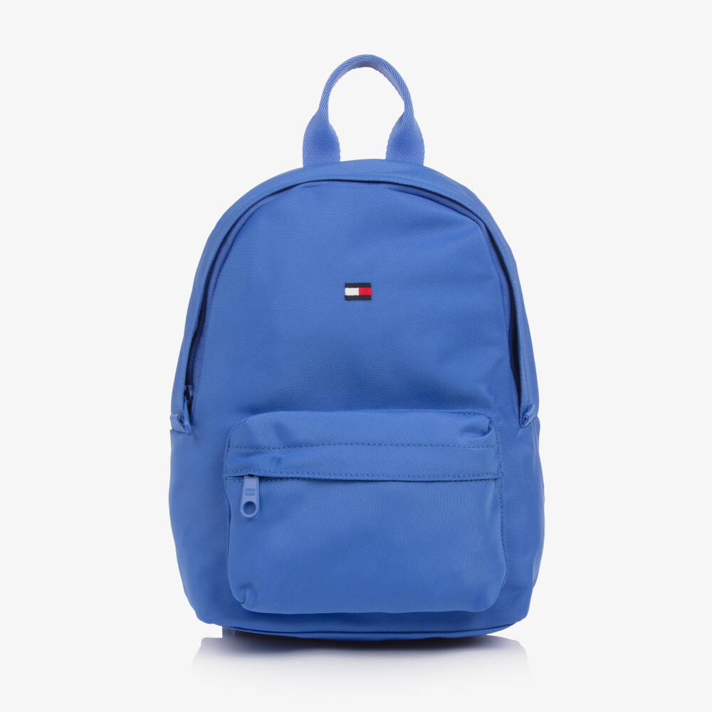 Tommy Hilfiger-Blue Canvas Mini Backpack (29cm) | Childrensalon