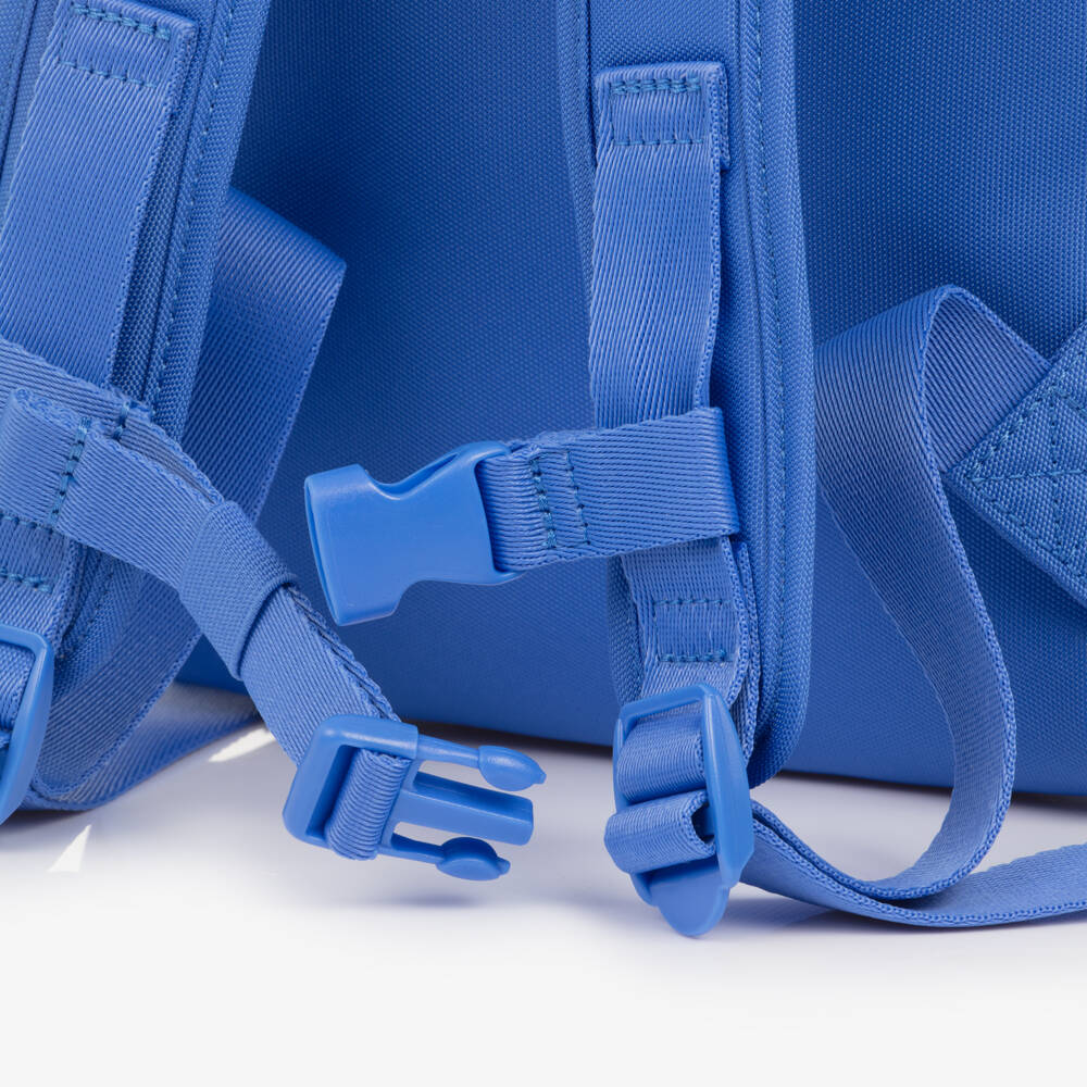 Tommy Hilfiger-Blue Canvas Mini Backpack (29cm) | Childrensalon