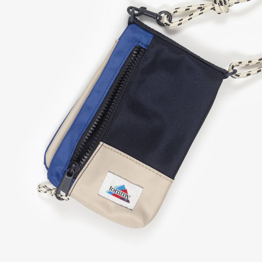 Tommy Hilfiger-Blue Colorblock Crossbody Phone Pouch | Childrensalon