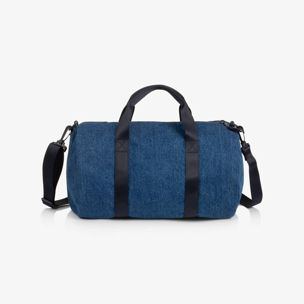 Tommy Hilfiger-Blue Denim Heritage Flag Logo Sports Bag (35cm) | Childrensalon