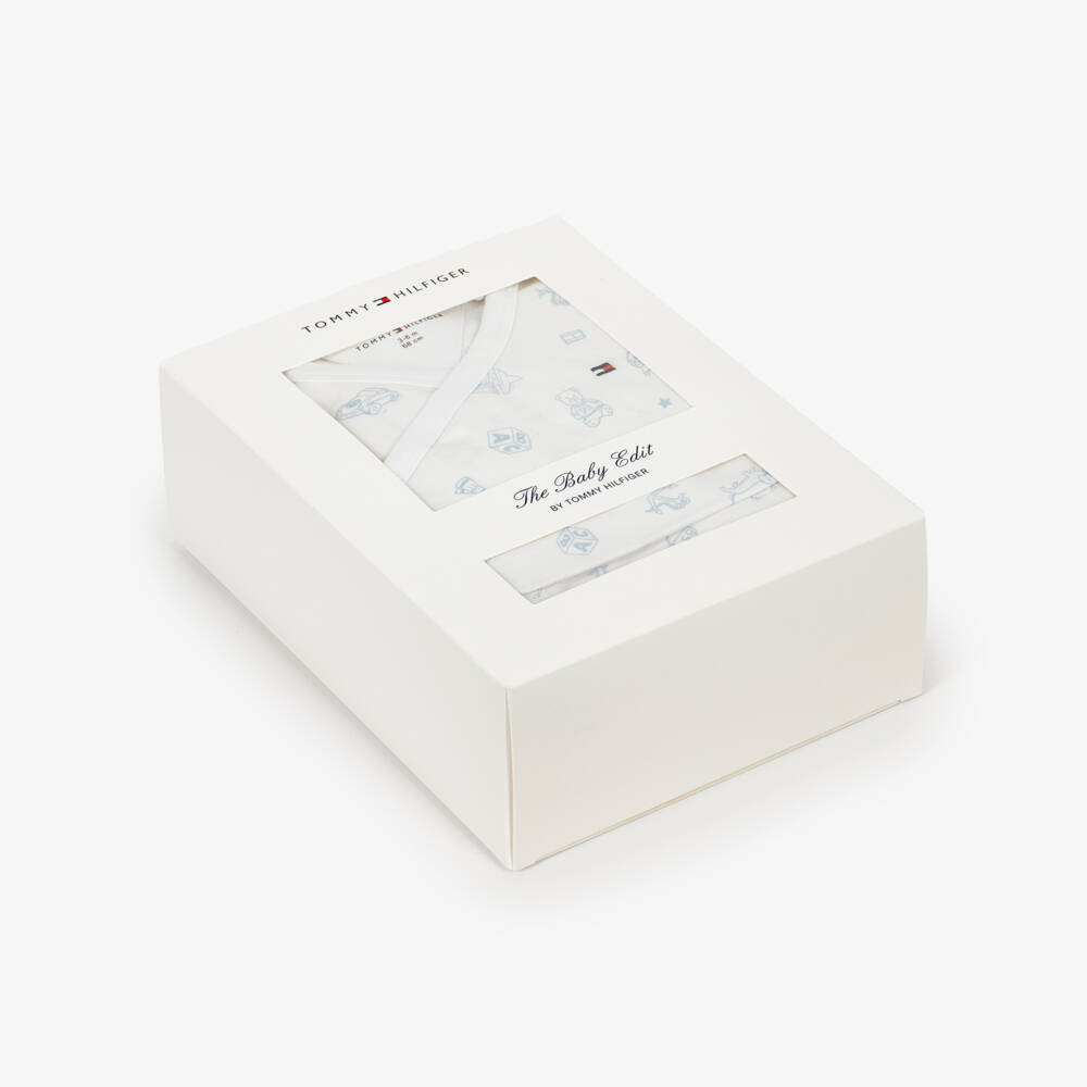 Tommy Hilfiger-Blue & White Newborn Baby Boy Gift Set | Childrensalon