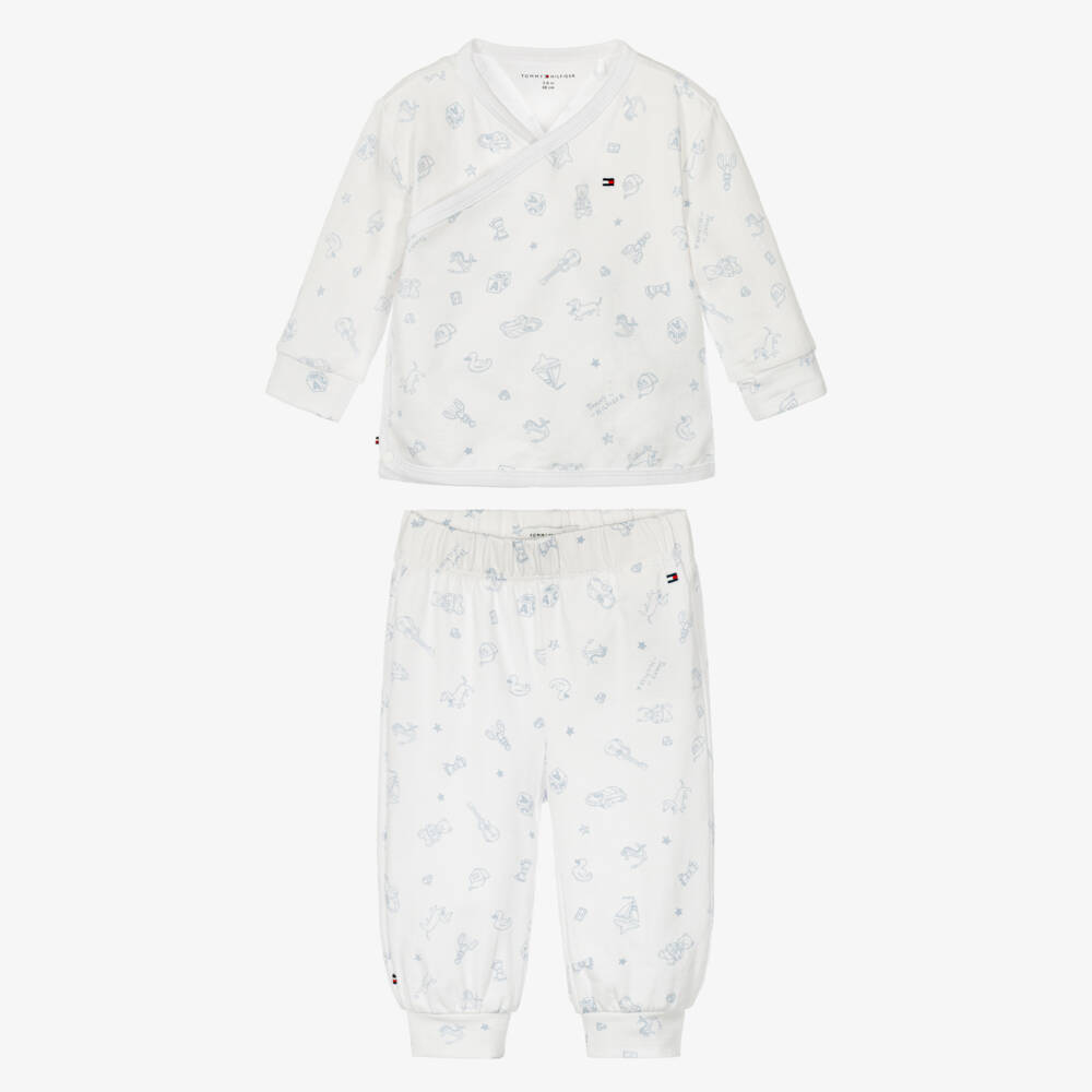Tommy Hilfiger-Blue & White Newborn Baby Boy Gift Set | Childrensalon