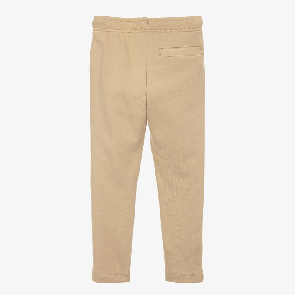 Tommy Hilfiger-Boys Beige Joggers with a Drawstring Waist | Childrensalon