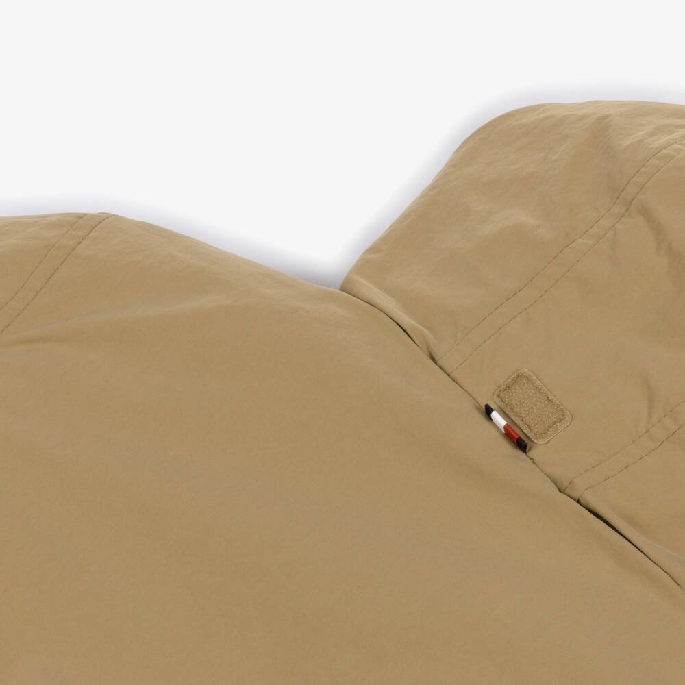 Tommy Hilfiger-Boys Beige Padded Hooded Zip-Up Jacket | Childrensalon