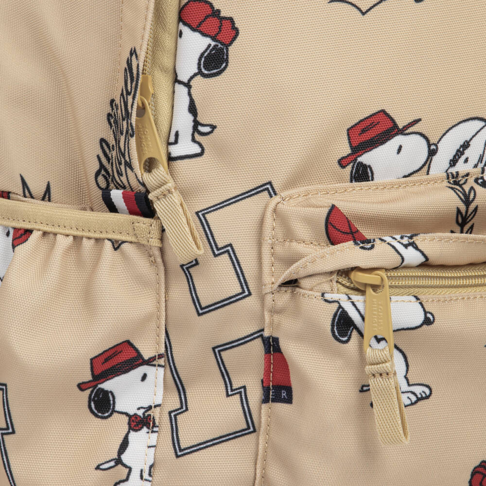 Tommy Hilfiger-Boys Beige Peanuts Graphic Backpack (39cm) | Childrensalon