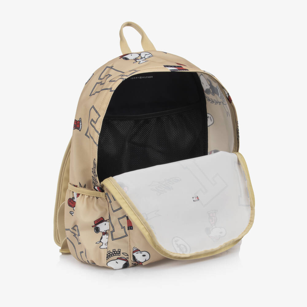 Tommy Hilfiger-Boys Beige Peanuts Graphic Backpack (39cm) | Childrensalon