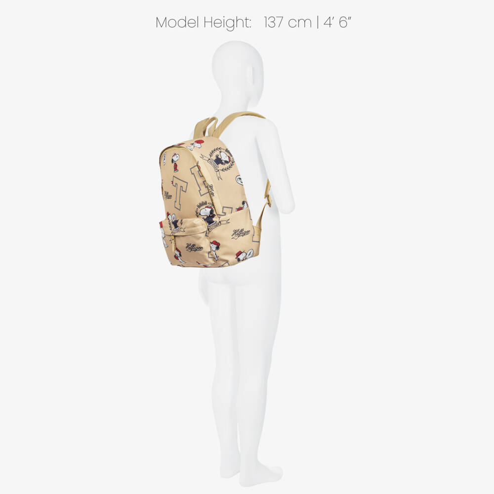 Tommy Hilfiger-Boys Beige Peanuts Graphic Backpack (39cm) | Childrensalon