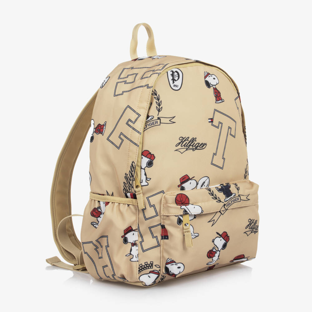 Tommy Hilfiger-Boys Beige Peanuts Graphic Backpack (39cm) | Childrensalon