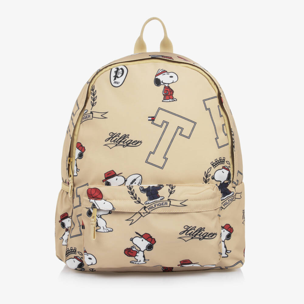 Tommy Hilfiger-Boys Beige Peanuts Graphic Backpack (39cm) | Childrensalon