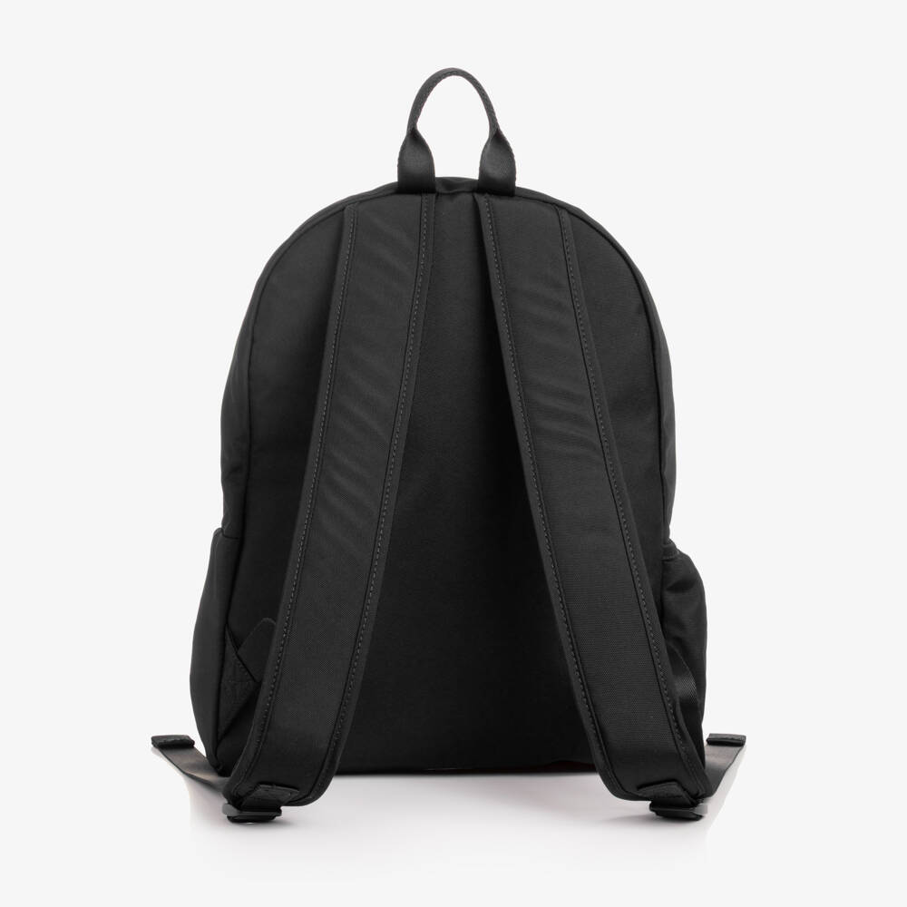 Tommy Hilfiger-Boys Black Backpack with Logo (40cm) | Childrensalon